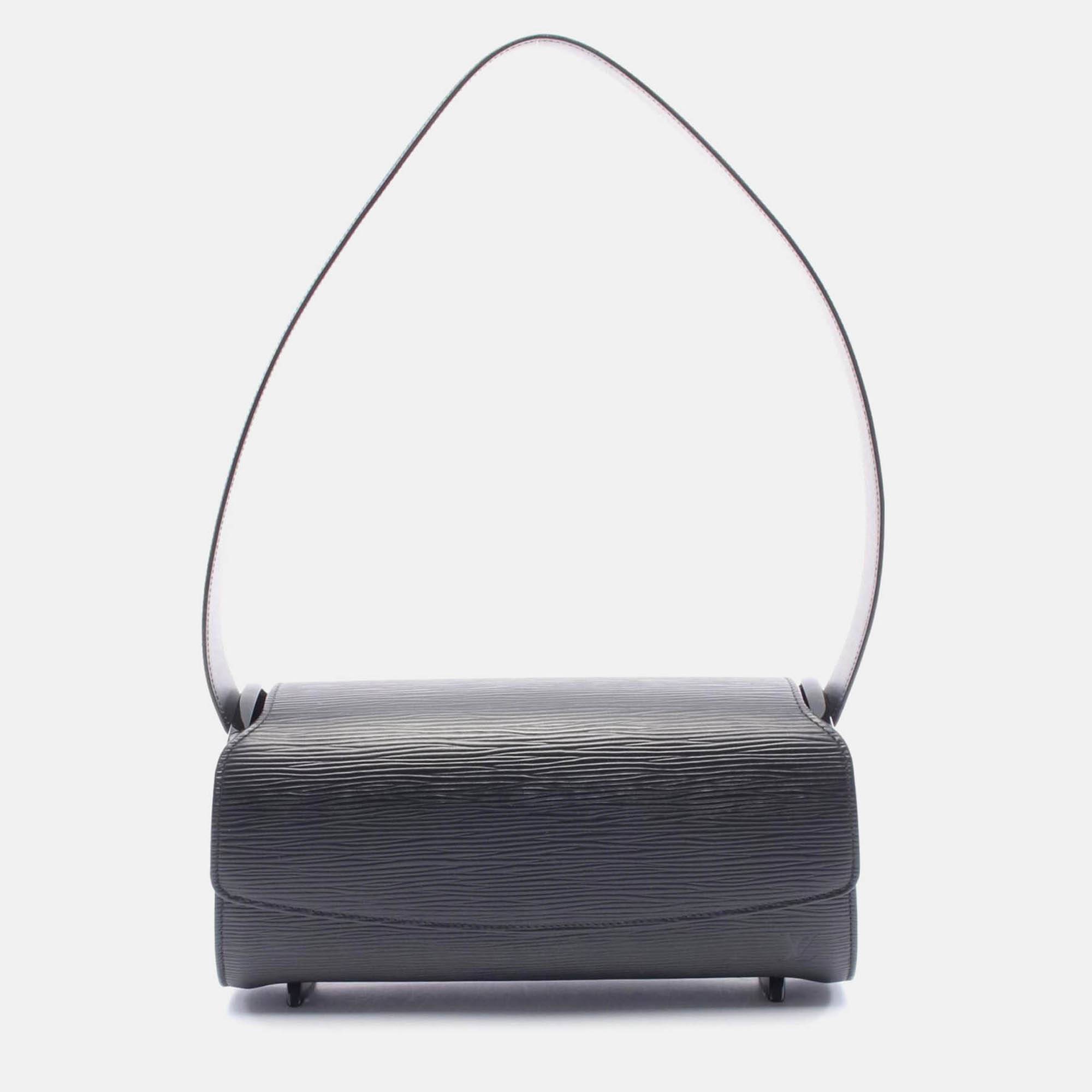 louis vuitton nocturn pm shoulder bag  epi leather black