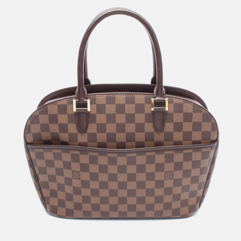 luxury-women-louis-vuitton-used-handbags-p1210581-011.jpeg Louis Vuitton Saria Horizontal Handbag Damier Canvas Leather Ebene
