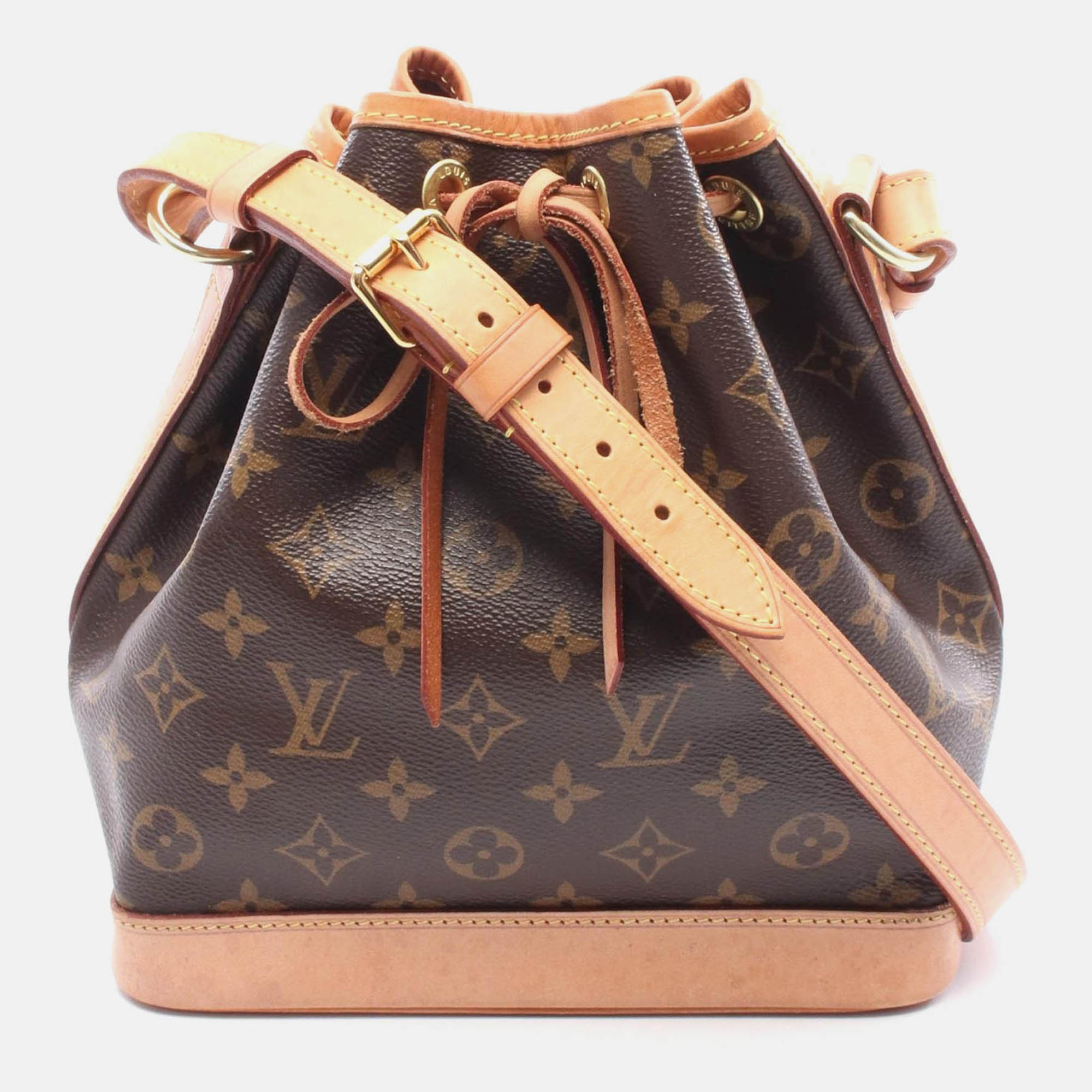 louis vuitton noe bb crossbody shoulder bag  monogram canvas leather