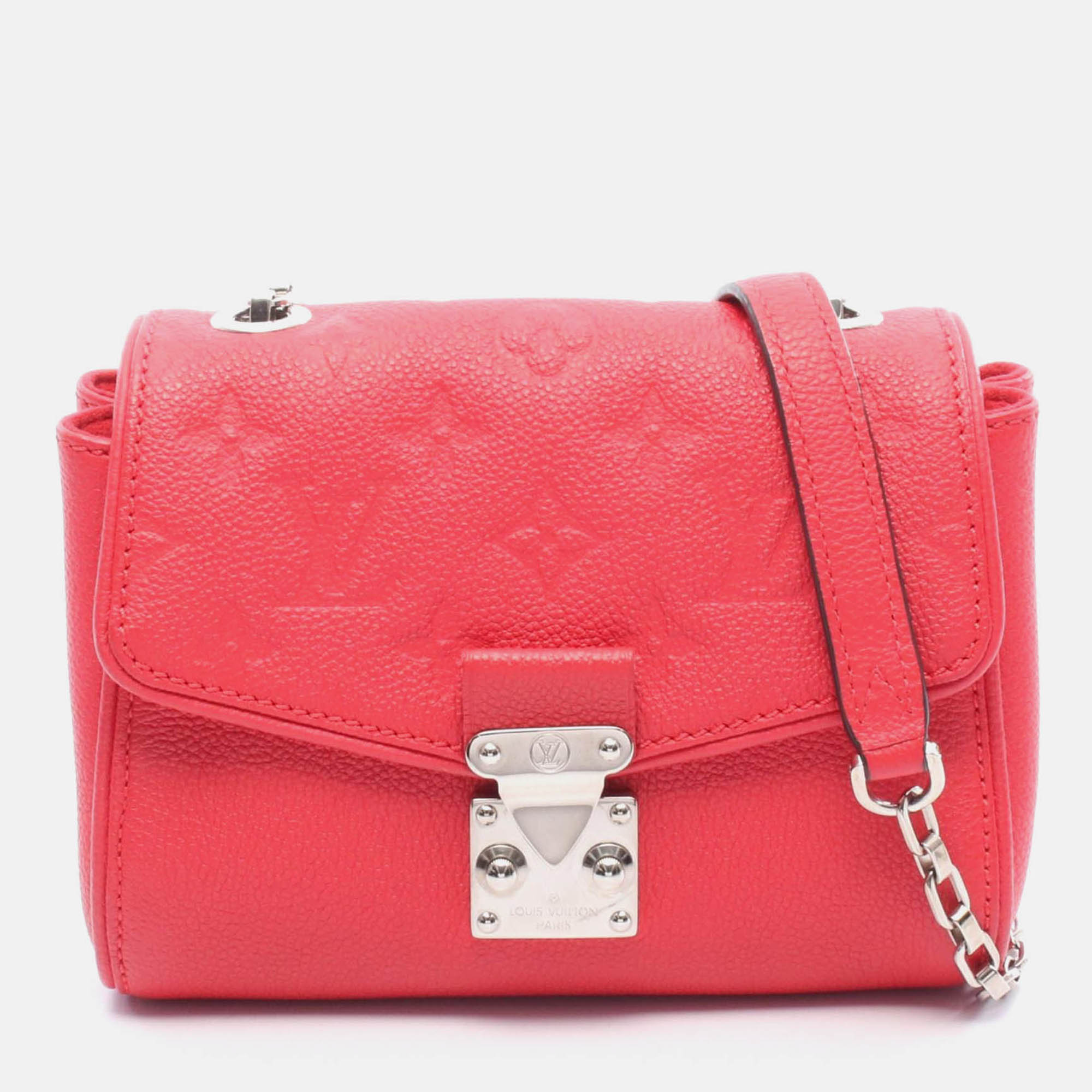 louis vuitton saint germain bb shoulder bag monogram empreinte red