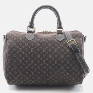 louis vuitton speedy bandouliere 30 shoulder handbag  monogram idylle