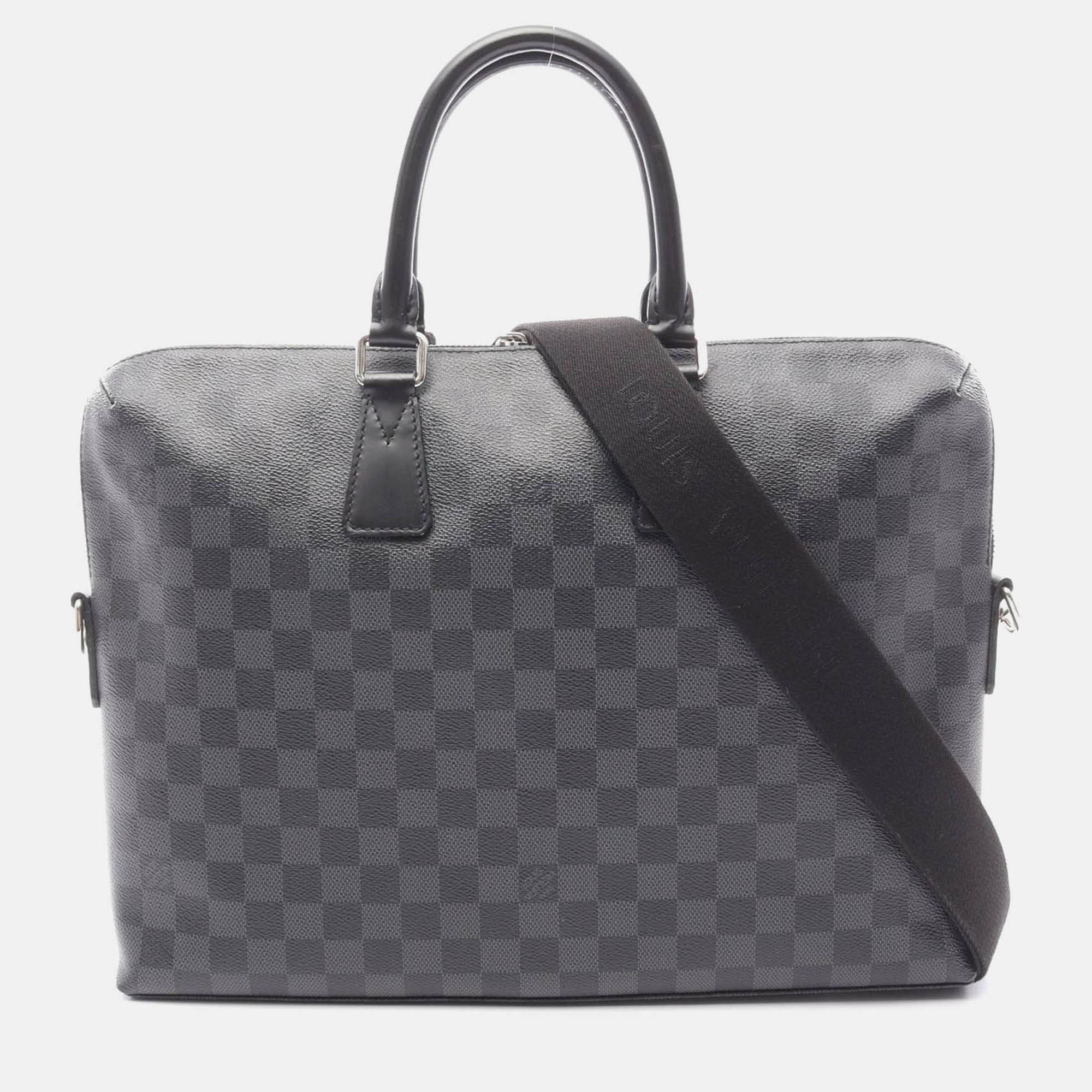 louis vuitton pdj porte de couman jules business bag damier graphite