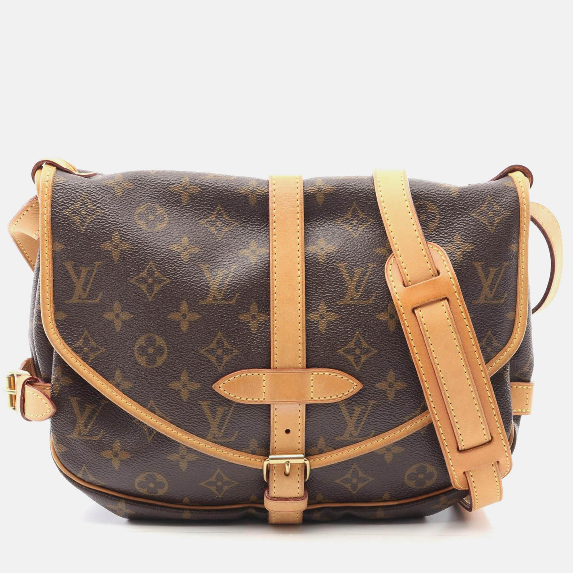 louis vuitton saumur 30 crossbody shoulder bag  monogram canvas