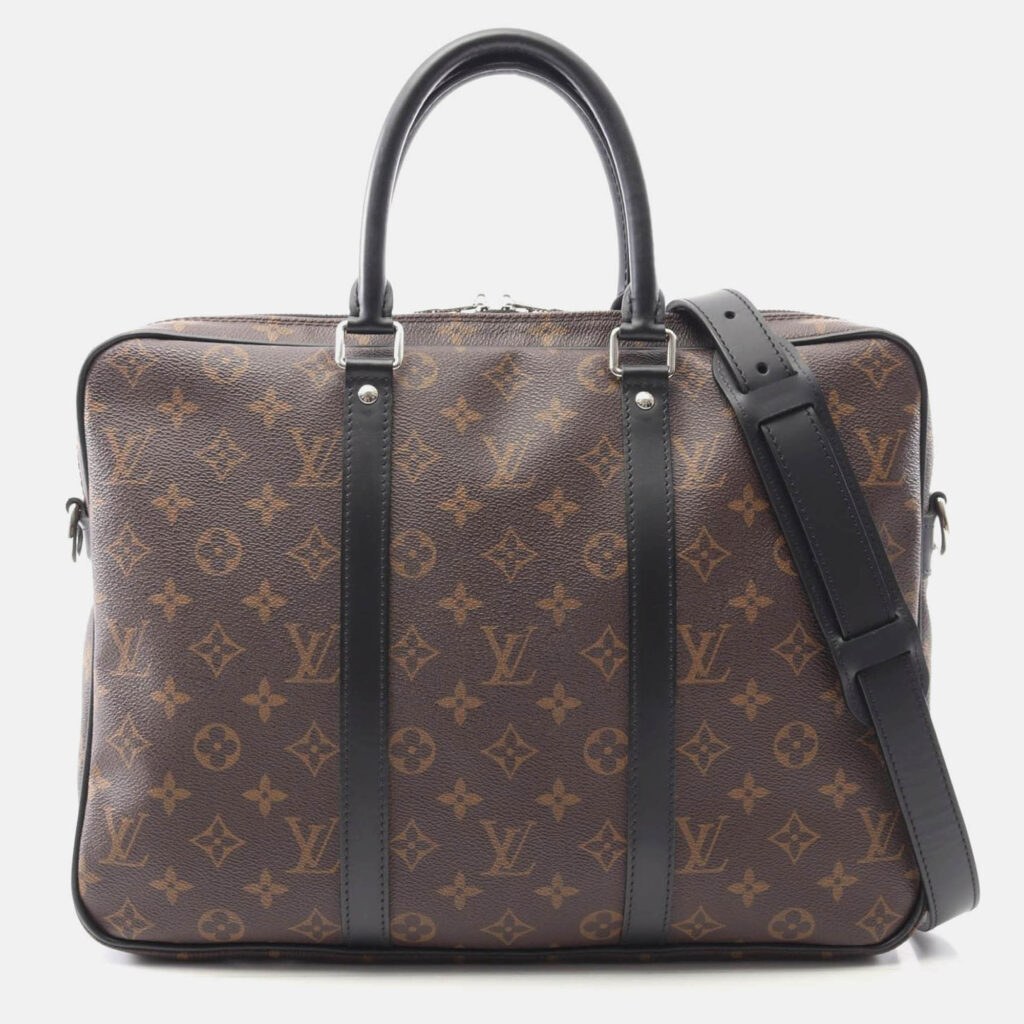 luxury-women-louis-vuitton-used-handbags-p1210613-005.jpeg Louis Vuitton Porte Documents Voyage Monogram Canvas and Leather Briefcase Bag