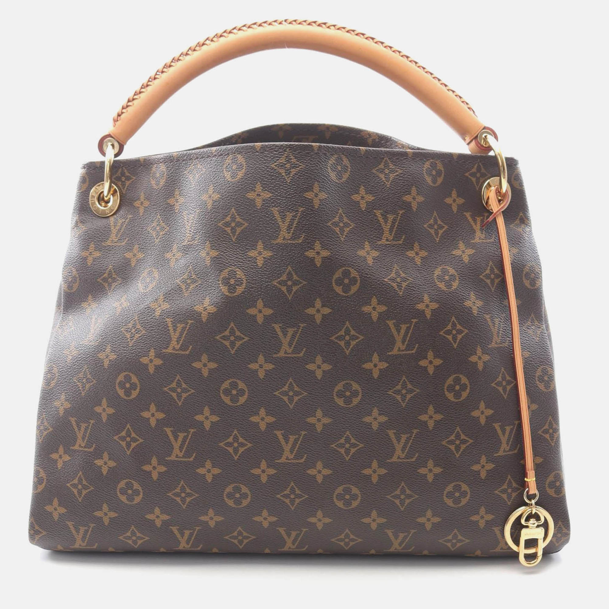 louis vuitton artsymm shoulder bag  monogram canvas leather brown