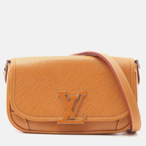 louis vuitton busi nm shoulder crossbody bag  epi leather brown gold