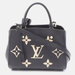 louis vuitton montaigne bb bicolor shoulder handbag  monogram leather bk