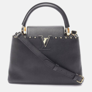luxury-women-louis-vuitton-used-handbags-p1210653-001.jpeg louis vuitton capucine pm shoulder handbag taurillon leather black