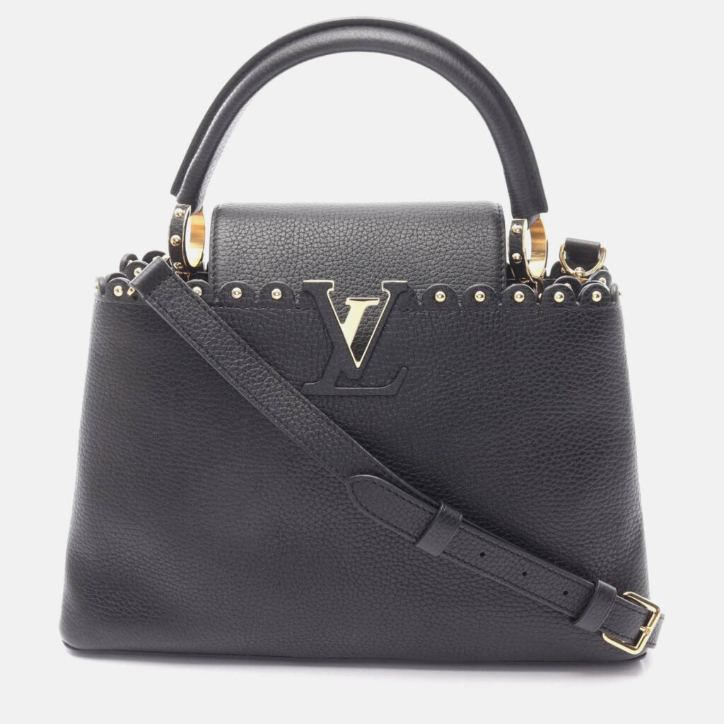 luxury-women-louis-vuitton-used-handbags-p1210653-001.jpeg Louis Vuitton Capucine Pm Shoulder Handbag Taurillon Leather Black