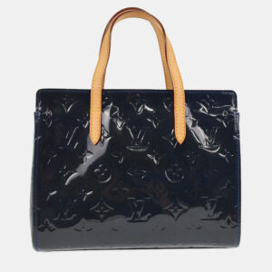 louis vuitton blue vernis catalina bb tote handbag