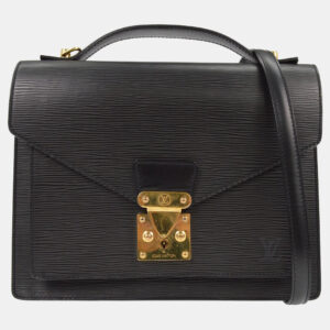 louis vuitton black epi monceau 28 2way handbag