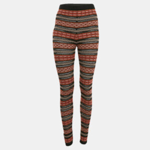 m missoni multicolor stripe patterned knit leggings s