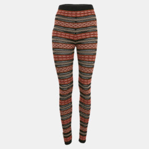 m missoni multicolor stripe patterned knit leggings m