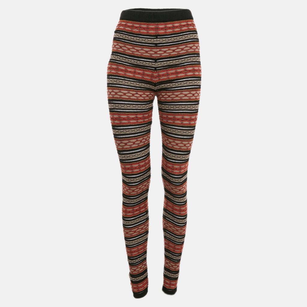 luxury-women-m-missoni-new-clothes-p1136273-001.jpg M Missoni Multicolor Stripe Patterned Knit Leggings M