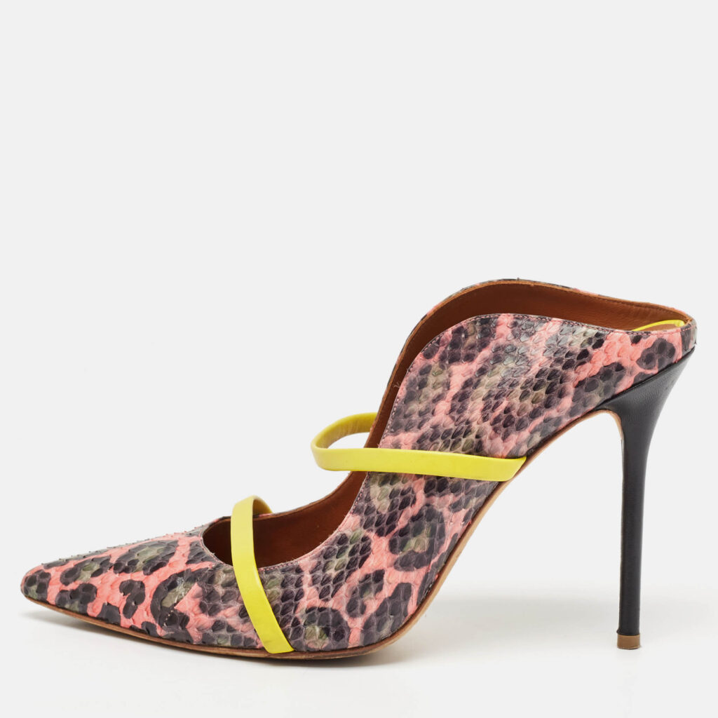 luxury-women-malone-souliers-used-shoes-p1106558-010.jpg Malone Souliers Multicolor Python Leather Maureen Pumps Size 41