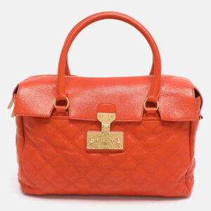 luxury-women-marc-jacobs-used-handbags-p1210006-020.jpg marc jacobs orange quilted leather rudi satchel