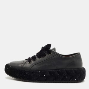 luxury-women-marco-de-vincenzo-used-shoes-p1181954-003.jpg marco de vincenzo black leather low top sneakers size 40