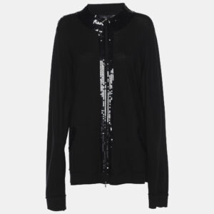 luxury-women-marina-rinaldi-new-clothes-p1186052-003.jpg marina sport by marina rinaldi black knit sequin embellished front zip sweater xl
