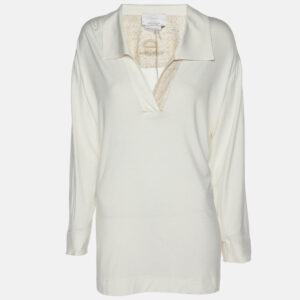 luxury-women-marina-rinaldi-new-clothes-p1186342-002.jpg voyage by marina rinaldi cream stretch knit v neck tops l