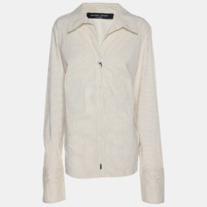 luxury-women-marina-rinaldi-new-clothes-p1186361-002-2.jpg marina sport by marina rinaldi beige stripe cotton blend long sleeve shirt l