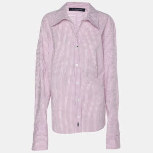 luxury-women-marina-rinaldi-used-clothes-p1186332-001-2.jpg marina sport by marina rinaldi pink/white stipe long sleeve shirt l
