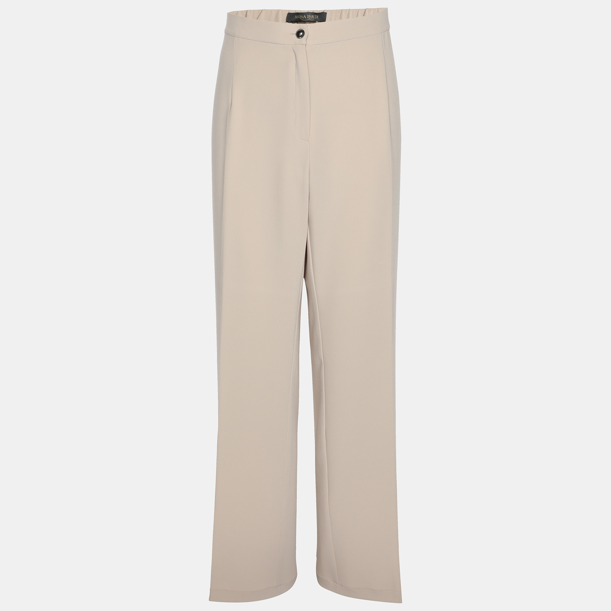 marina rinaldi beige jersey trousers l