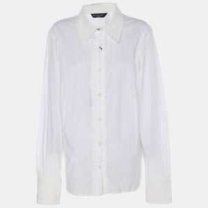 luxury-women-marina-rinaldi-used-clothes-p1186372-001.jpg marina sport by marina rinaldi white stretch cotton pleated front long sleeve shirt l