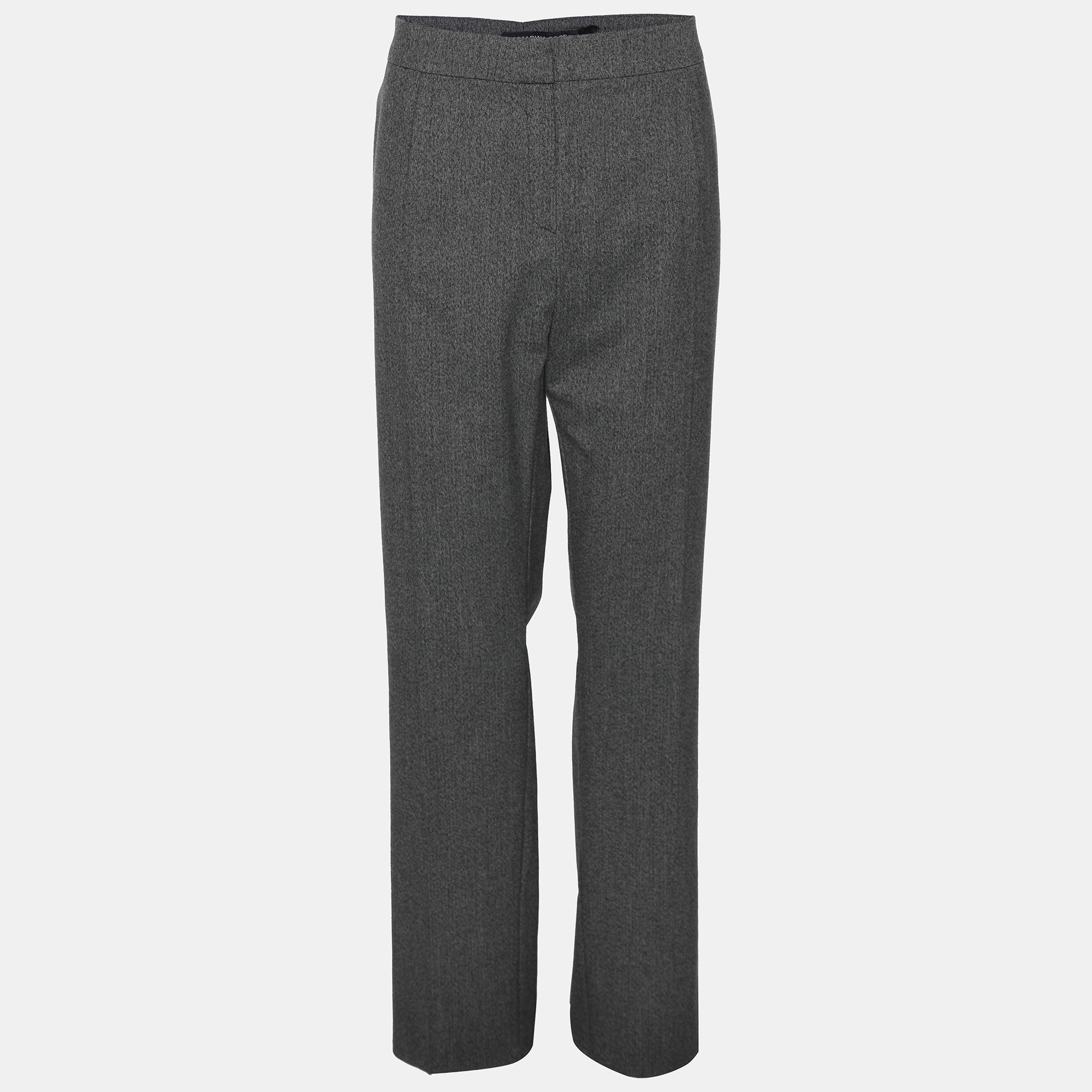 marina sport by marina rinaldi grey wool blend trousers l
