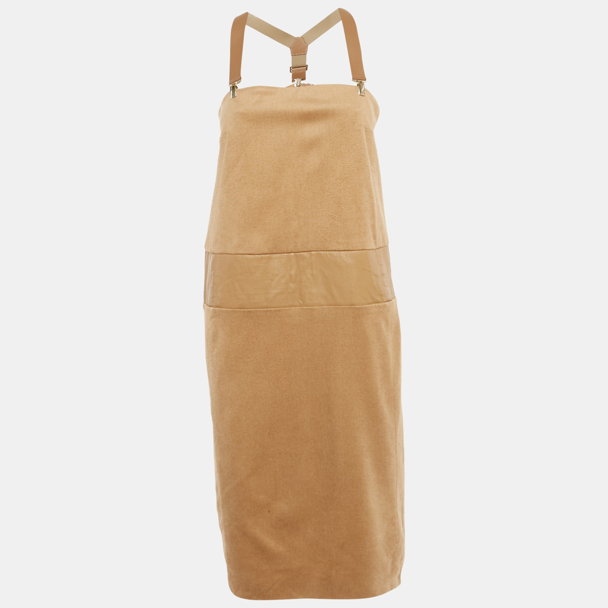 max mara light brown camel hair short dress l
