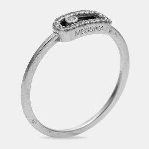 messika move uno diamonds 18k white gold ring size 57