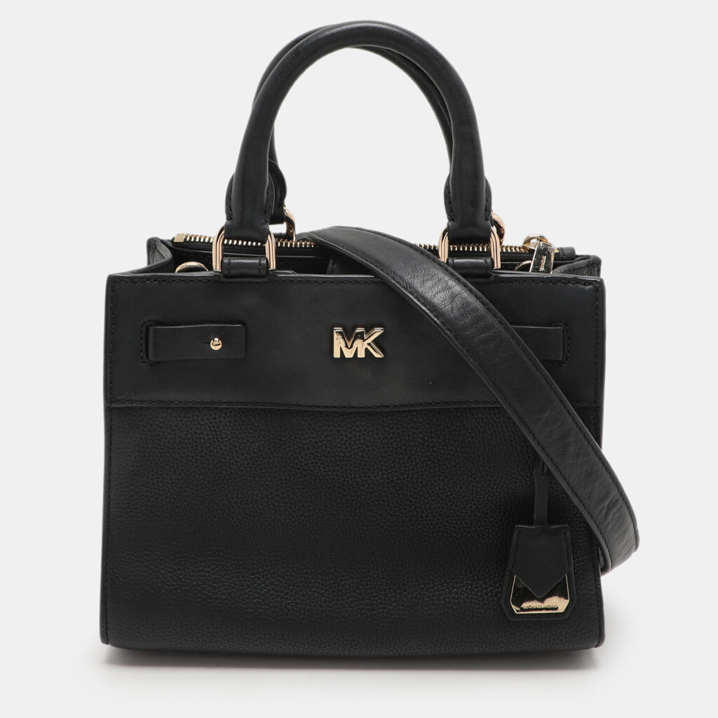 luxury-women-michael-kors-used-handbags-p1112858-001.jpg Michael Kors Black Leather Reagan Tote
