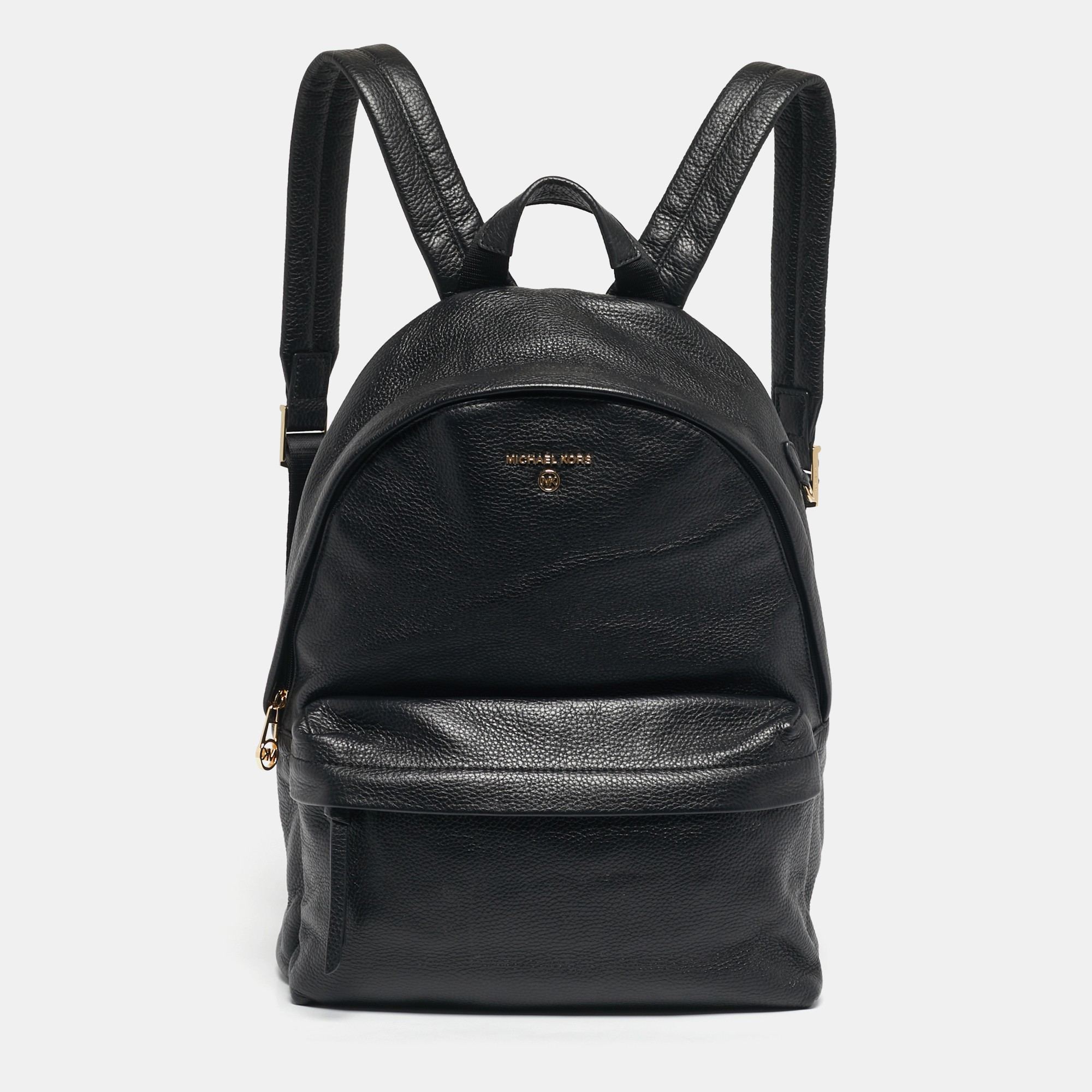 michael kors black leather large slater backpack