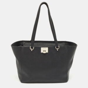 michael michael kors black leather tina zip shopper tote