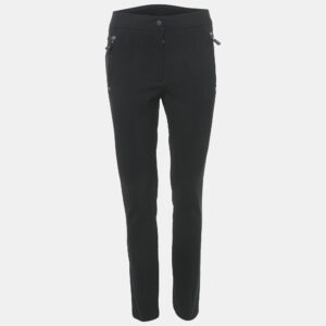 moncler grenoble black gabardine trousers m