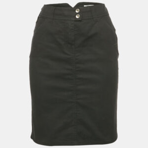 luxury-women-moschino-jeans-used-clothes-p1181877-003.jpg moschino jeans black cotton logo stud detail mini skirt m