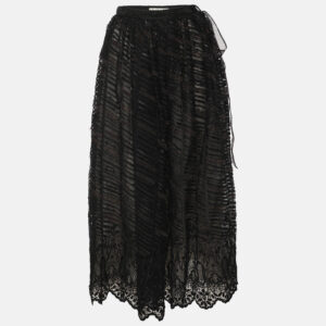 luxury-women-oscar-de-la-rentaslug-used-clothes-p1210040-001.jpg oscar de la renta black lace and leather midi skirt m