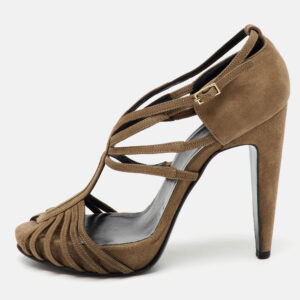 pierre hardy brown suede strappy platform sandals size 38