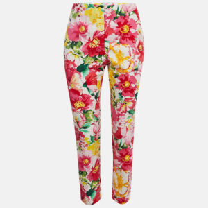 polo ralph lauren multicolor printed cotton trousers m