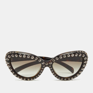 prada black gradient spr31q studded ornate cat eye sunglasses