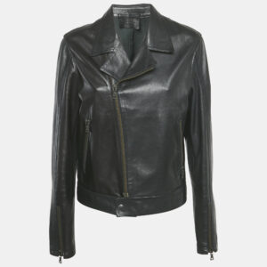 luxury-women-prada-used-clothes-p1171602-001.jpg prada black leather zip-up jacket m