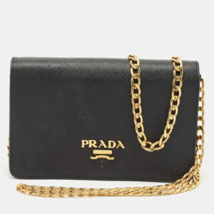 luxury-women-prada-used-handbags-p1173642-007.jpg prada black saffiano leather wallet on chain