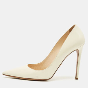 luxury-women-prada-used-shoes-p1185003-002.jpg prada cream patent leather pointed toe pumps size 41