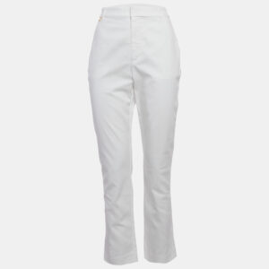 ralph lauren white cotton trousers l