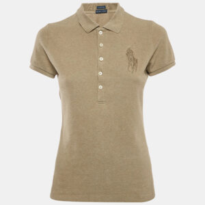 luxury-women-ralph-lauren-used-clothes-p1189988-004.jpg ralph lauren green cotton pique skinny polo t-shirt m