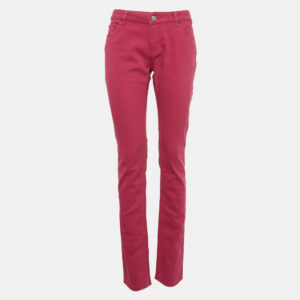 red valentino pink denim bow detail jeans l waist 32"