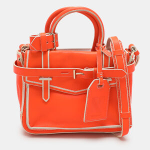 reed krakoff neon orange leather boxer tote