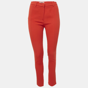 roberto cavalli orange crepe trousers s