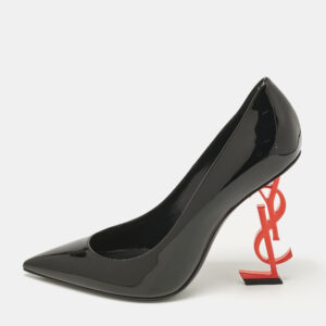 saint laurent black patent leather opyum pumps size 37