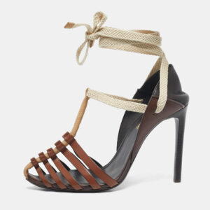 luxury-women-saint-laurent-paris-used-shoes-p1186170-009-2.jpg saint laurent brown leather majorelle lace up pumps size 38.5