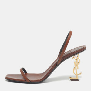 luxury-women-saint-laurent-paris-used-shoes-p1210277-001.jpg saint laurent brown leather opyum slingback sandals size 39.5